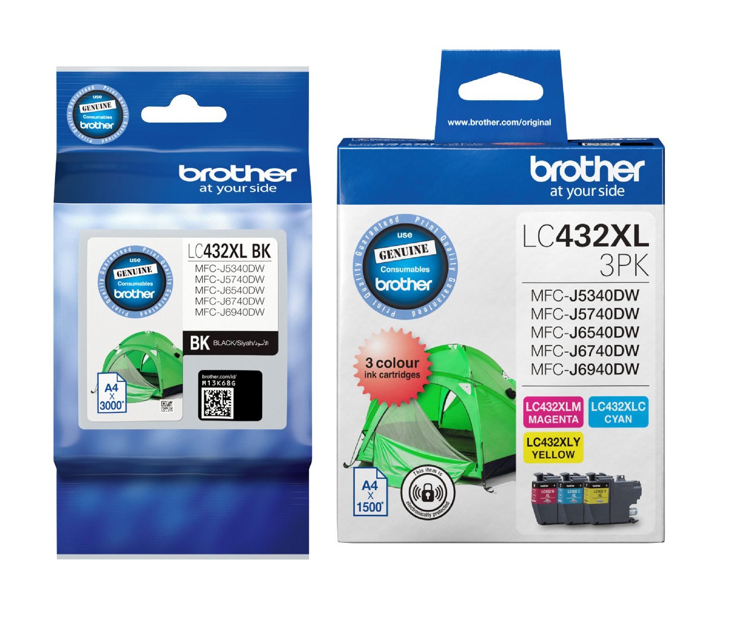 Brother LC432XL Genuine High Capacity 4-Ink Combo Pack Brother LC432XL Genuine High Capacity 4-Ink Combo Pack - Image 1