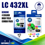 Brother LC432XL Genuine Ink Cartridges 4 Colour Value Pack