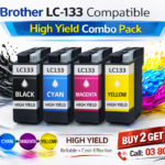 Brother LC-133 Compatible High Yield Combo Pack