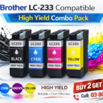 Brother LC-233 Compatible High Yield Combo Pack