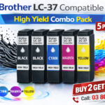 Brother LC-37 Compatible High Yield Combo Pack