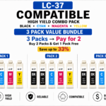 Brother LC-37 Compatible High Yield Combo Pack – 3 Pack Value Bundle