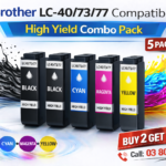 Brother LC-40/73/77XL Compatible High Yield Combo Pack