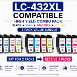 Brother LC-432XL Compatible High Yield Combo Pack – 3 Pack Value Bundle