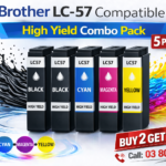 Brother LC-57 Compatible High Yield Combo Pack