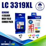 Brother LC3319XL Genuine High Capacity 4-Ink Combo Pack