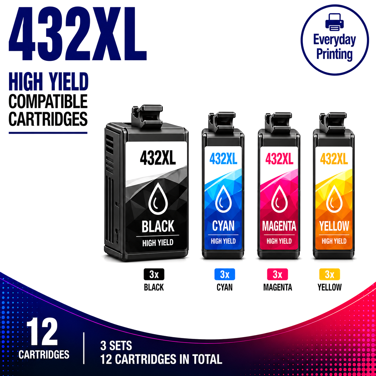 Brother LC-432XL Compatible High Yield Combo Pack – 3 Pack Value Bundle Brother LC-432XL Compatible High Yield Combo Pack – 3 Pack Value Bundle - Image 1