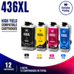 Brother LC-436XL Compatible High Yield Combo Pack – 3 Pack Value Bundle