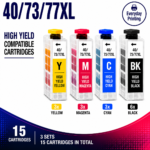 Brother LC-40/73/77XL Compatible High Yield Combo Pack – 3 Pack Value Bundle