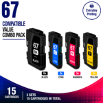 Brother LC-67 Compatible Value Combo Pack – 3 Pack Value Bundle