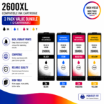 Canon PGI-2600XL Compatible High Yield Combo Pack – 3 Pack Value Bundle