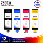 Canon PGI-2600XL Compatible High Yield Combo Pack – 3 Pack Value Bundle