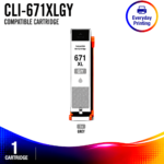 Canon CLI-671XLGY Grey Compatible High Yield Ink Cartridge