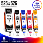 Canon PGI-525 CLI-526 Compatible Value Combo Pack (5 Cartridges)