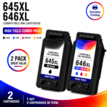 Canon PG-645XL CL-646XL Compatible High Yield Combo Pack