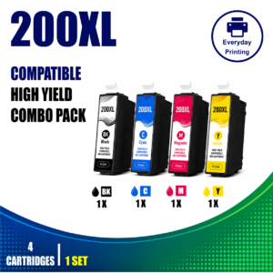 Epson 200XL Compatible Value Combo Pack (4 Cartridges) – Black, Cyan, Magenta and Yellow