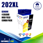 Epson 202XL Genuine High Yield 4 Colour Value Pack (4 Cartridges)