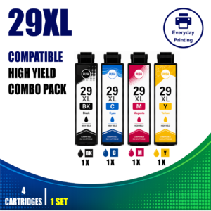 Epson 29XL Compatible Value Combo Pack (4 Cartridges) – Black, Cyan, Magenta and Yellow