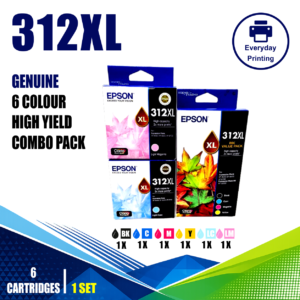 Epson 312XL Genuine High Yield 6 Colour Value Pack (6 Cartridges)