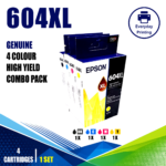 Epson 604XL Genuine High Yield 4 Colour Value Pack (4 Cartridges)
