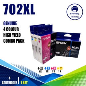 Epson 702XL Genuine High Yield 4 Colour Value Pack (4 Cartridges)