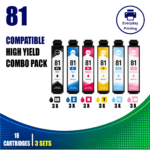 Epson 81 Compatible Ink Cartridges – 6 Colours Value Pack – 3 Pack Value Bundle (18 Cartridges)