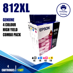 Epson 812XL Genuine High Yield 4 Colour Value Pack (4 Cartridges)