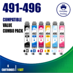 Epson T0491–T0496 Compatible Value Combo Pack (6 Cartridges) – Black, Cyan, Magenta, Yellow, Light Cyan and Light Magenta
