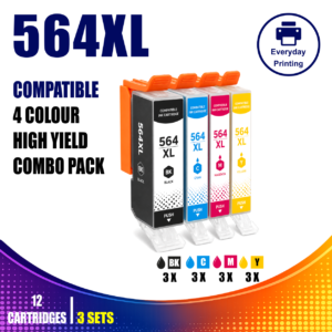 HP 564XL Compatible 4 Colour Value Pack – 3 Pack Bundle (12 Cartridges)