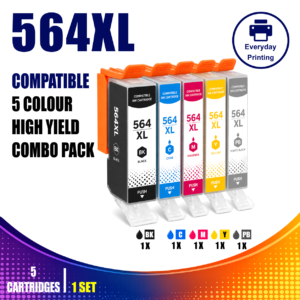 HP 564XL Compatible 5 Colour Combo Value Pack (5 Cartridges)