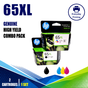 HP 65XL Genuine High Yield Black & Tri-Colour Twin Combo Value Pack (2 Cartridges)
