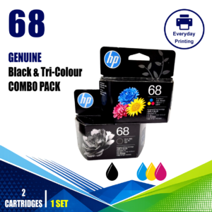HP 68 Genuine Black & Tri-Colour Twin Combo Value Pack (2 Cartridges)