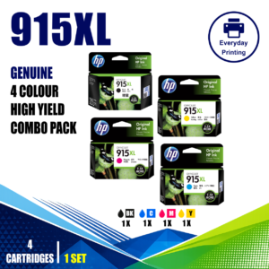 HP 915XL Genuine High Yield 4 Colour Value Pack (4 Cartridges)