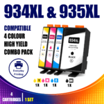HP 934XL & 935XL Compatible 4 Colour Combo Value Pack (4 Cartridges)