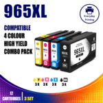 HP 965XL Compatible 4 Colour Value Pack – 3 Pack Bundle (12 Cartridges)