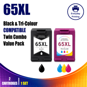 HP 65XL Compatible Black & Tri-Colour Twin Combo Value Pack (2 Cartridges)