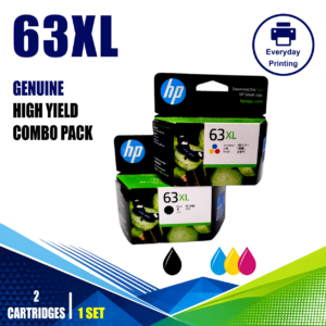 HP 63XL Genuine High Yield Black & Tri-Colour Twin Combo Value Pack (2 Cartridges)